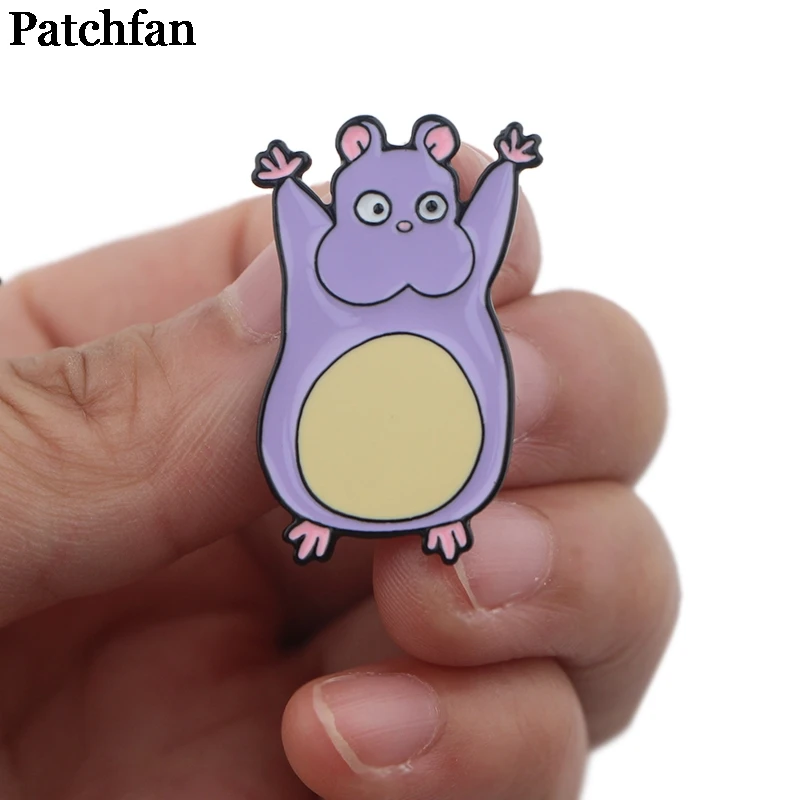 Patchfan мультяшная мышь самодельные Броши мужские и женские Прайд цинк эмаль шпильки медаль для рубашки рюкзак одежда сумка Украшение значок A2268