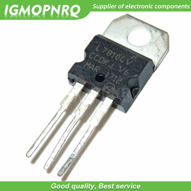 10pcs L7810cv L7810 Ka7810 Mc7810 To-220 Voltage Regulators Positive ...