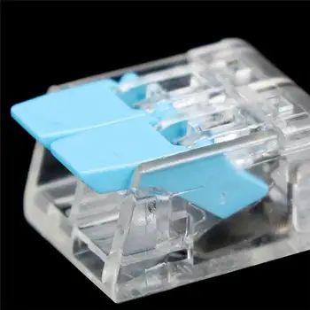 

20PCS Blue and Red Mini Fast Wire Connectors Wiring Cable Connector Push-in PCT-412 Box Kit Accessory
