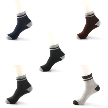 

5 Pair/SET Casual Design Winter Men Middle Socks Cute Full Cotton Socks Middle Socks Hiphop Skateboard Casual Middle Socks