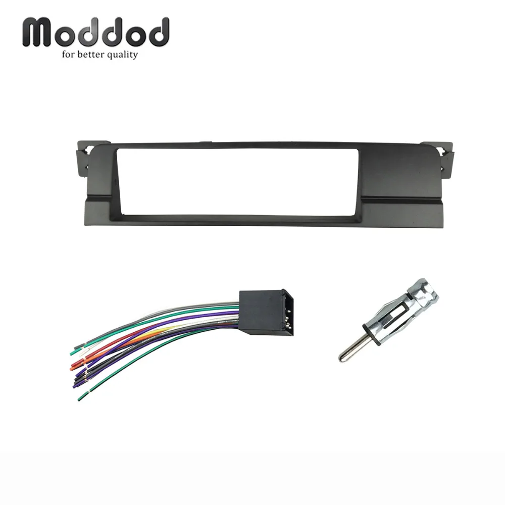 

One Din Fascias For BMW 3 Series E46 1998-2005 CD DVD Stereo Radio Panel Dash Trim Kit Frame Bezel with Harness Antenna Adapter