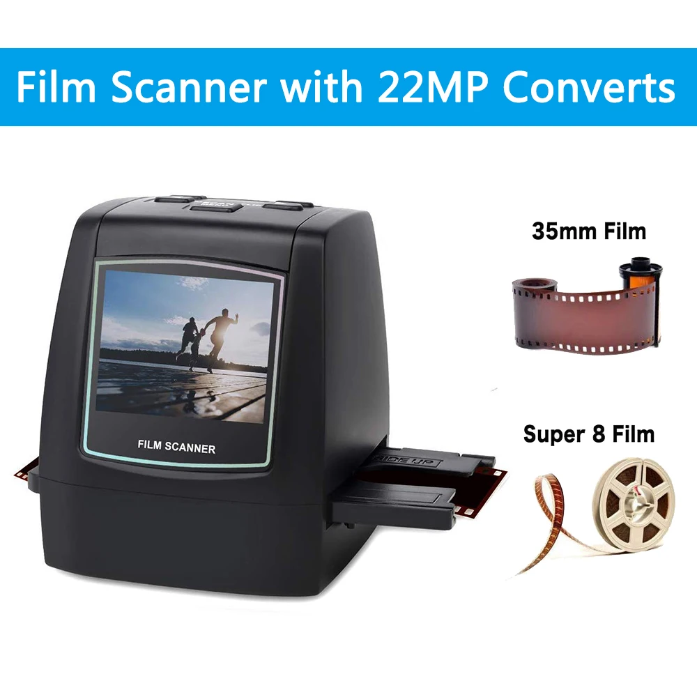 Сканер для фотопленки 22 МП 126KPK/135/110/Super 8 ЖК-дисплей 2 4 дюйма с программным