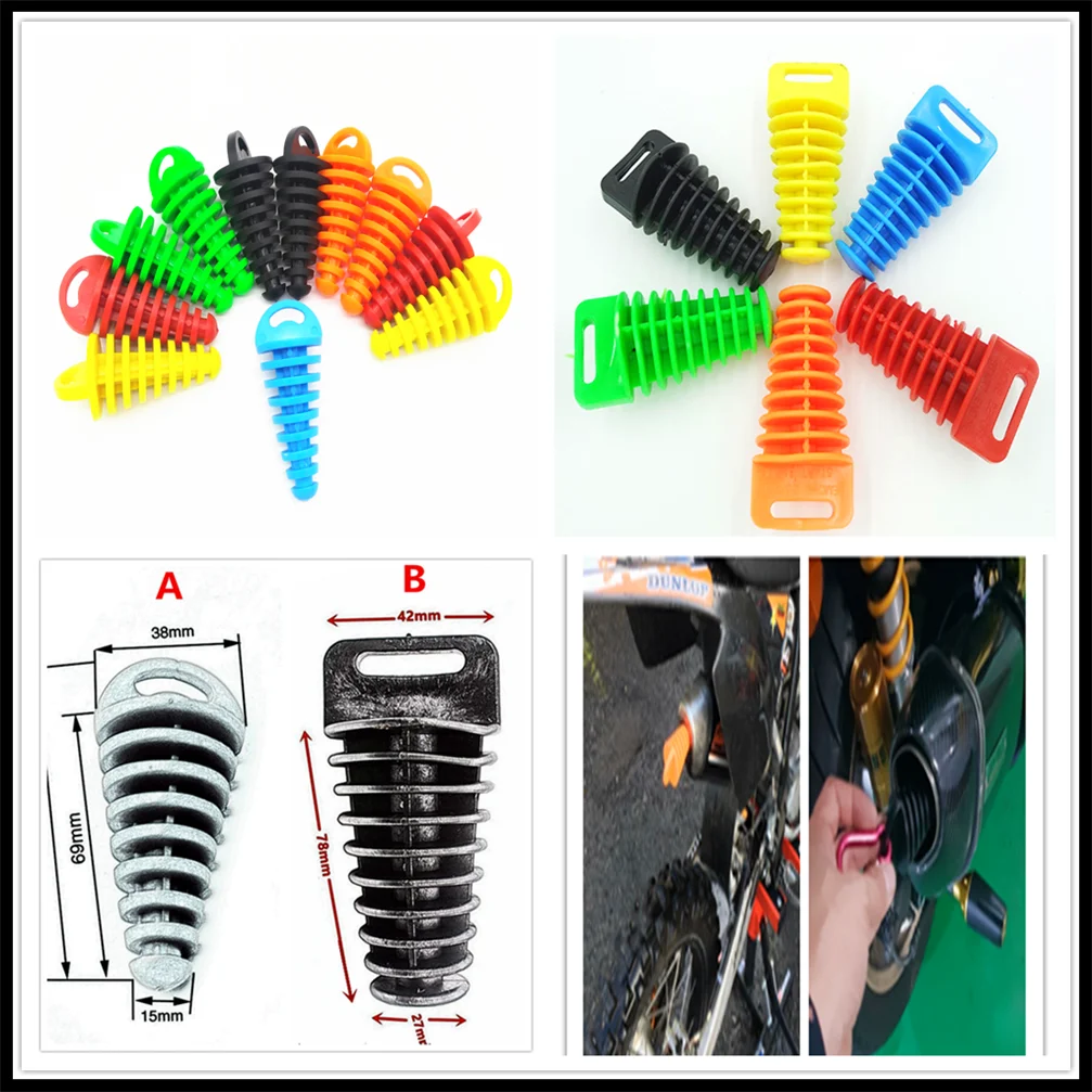 new Motorcycle Exhaust Pipe Plug Muffler Wash protector for Kawasaki ZZR600 Z900 Z650 VERSYS 1000 VULCAN S 650cc Z750 Z750S