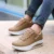 Женские коренастые Кроссовки Увеличивающие Высоту Shake Shoes Flatform Lace-up Walking Shoes Deportiva Mujer