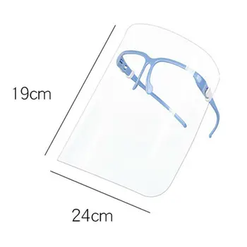 

5pcs Transparent Anti-fog Saliva Face Shield Eye Protection Safety Wear Face-to-face Chat