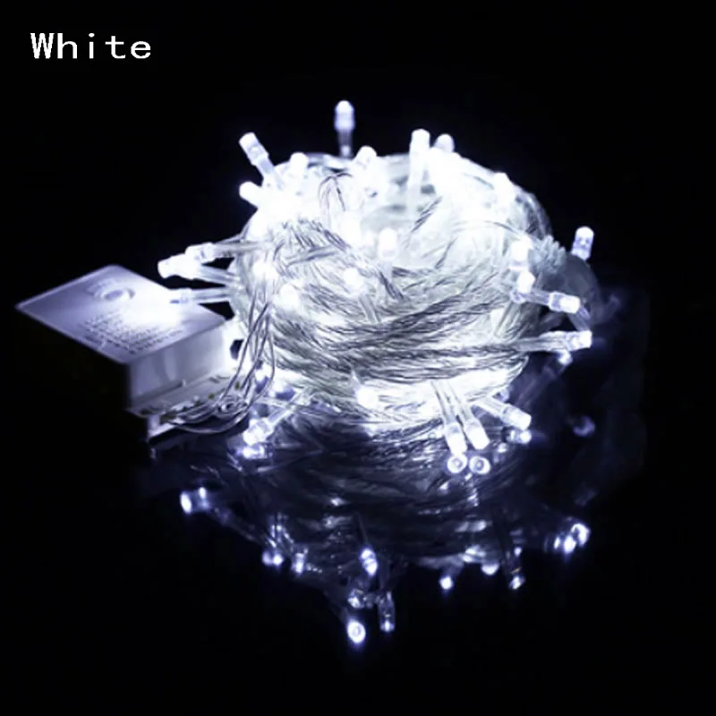 White 3M, 10 м, 20 м, 30 м, 50 м, 100 м, светодиодный Сказочный свет, Рождественский светодиодный светильник, гирлянда, Декор для дома, свадьбы, Рождества, праздников - Испускаемый цвет: White