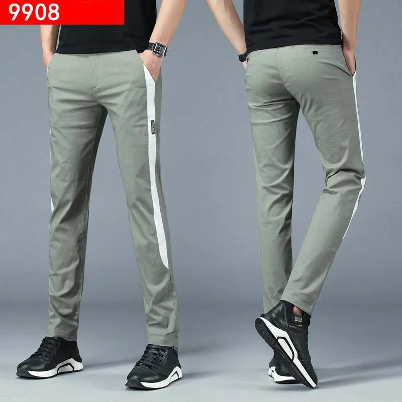 9908 Fashion Streetwear Men Sweatpants Joggers Causal Pants Man Sportswear Black Grey Male Hip Hop Trousers Plus Size 28-40 - Цвет: 9908