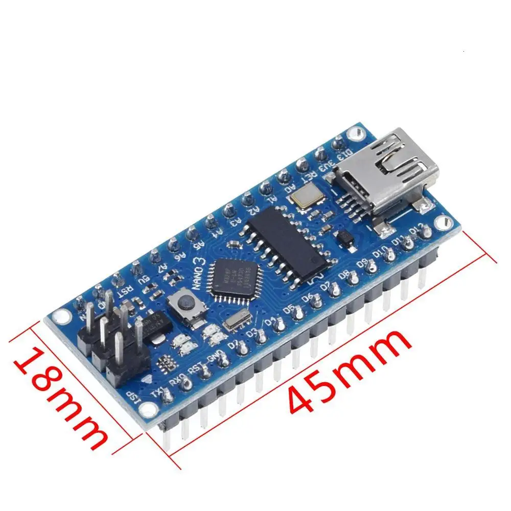 328p-mcu welding Nano Mini USB с Загрузчиком совместимый для Arduino Nano 3,0 контроллер CH340 USB драйвер 16 МГц Nano v3.0 ATMEGA328P - Цвет: 328p-mcu welding