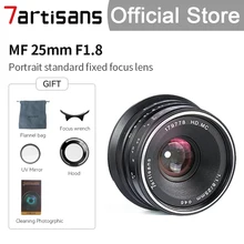 7 artisans 25mm F1.8 Prime Lens for Sony E Mount /Fujifilm/Canon EOS-M Mout Micro 4/3 Camera A6400 A6500 ZV-E10 XS-10 GH5 EM10II