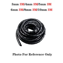 3mm/4mm/5mm/6mm/8mm/10mm New Spiral Wrap Sleeving Tube Flame Retardant Cable Protective Sleeve Band Winding Pipe Wire Sleeves