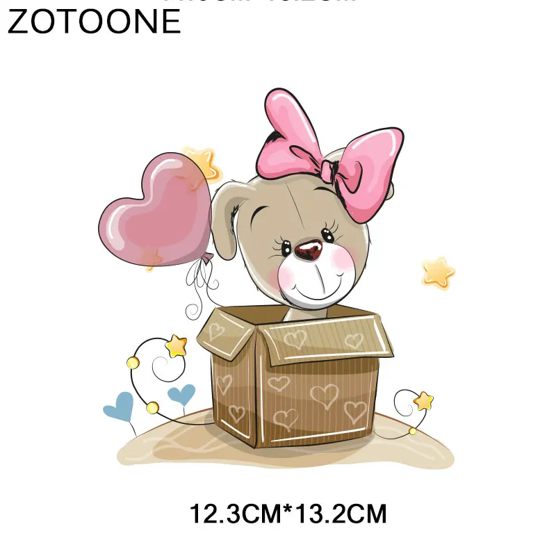 ZOTOONE железные милые животные Сова заплатка "медведь" передачи для одежды Аппликации DIY Футболка теплопередача аппликации наклейка E
