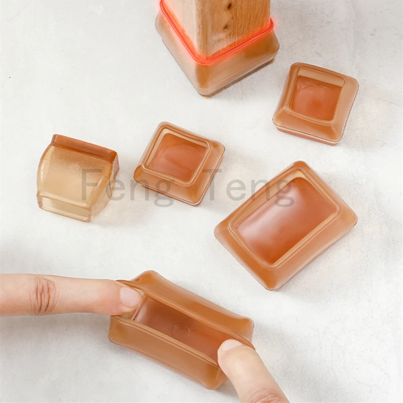 16pcs New Anti-slip Silicone Floor Protectors Chair Leg Caps Feet Pads Legs for furniture plugs chair feet protector Cover home