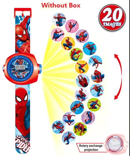 Принцесса Человек-паук детские часы проекция мультфильм шаблон детские часы для мальчиков девочек дисплей часы Relogio без коробки