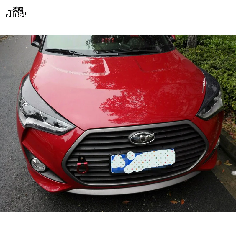 LP Style для Hyundai Veloster 1.6L 1 6 T углеродное волокно широкая фара бровей CF передний бампер