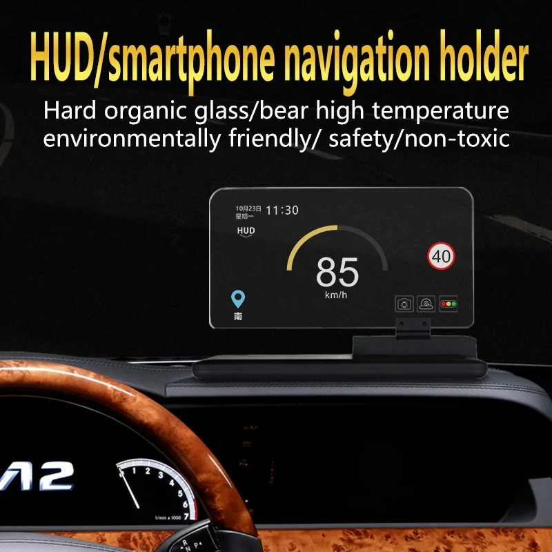 Автомобильный HUD Дисплей проектор телефон навигация смартфон держатель gps Hud для любых автомобилей 6 дюймов