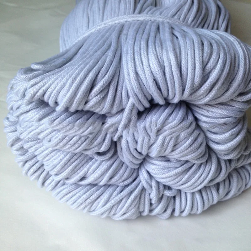 Meetee 20Meters 4/6/8/10mm Cotton Rope Core Spun Cords Twisted Cotton Cords for Bags Decoration DIY Home Textile Accessory CD015