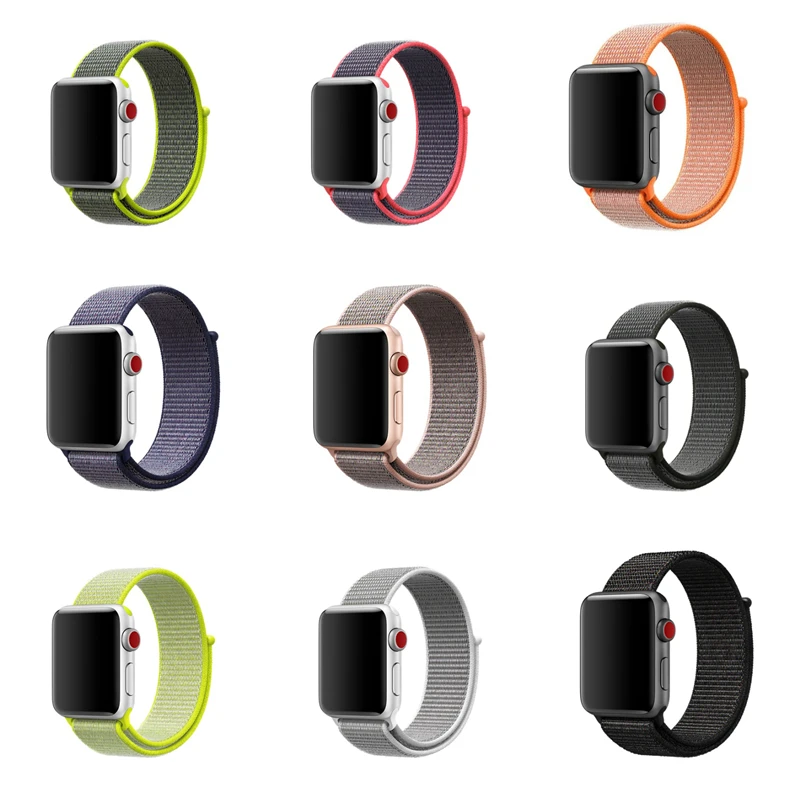 Ремешок для Apple Watch, ремешок для Apple Watch 5, 4, ремешок 44 мм/40 мм, спортивный ремешок iWatch 1, 2, 3, 42 мм, 38 мм, нейлоновый ремешок для часов Correa Pulseira