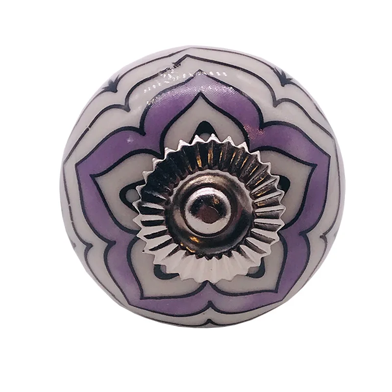 Dia 40mm Blue& White Ceramic Wardrobe Drawer Pull Handle Furniture Knob Hardware Europe Cabinet Cupboard Handles Drawer Pull - Цвет: 029
