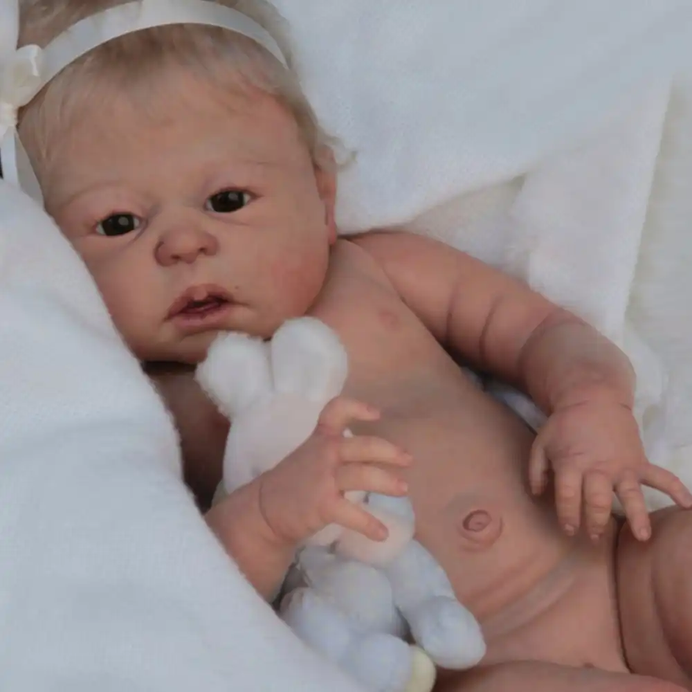 Handmade DIY 22inch Reborn Kits saskia Soft Silicone Blank Baby Doll