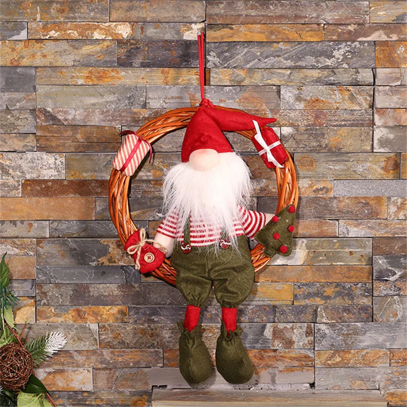 

Christmas Decoration for Tree Door Wall Hanging Ornaments Christmas Wreath Guirnalda Navidad Garland Kerstkrans Ghirlanda Natale