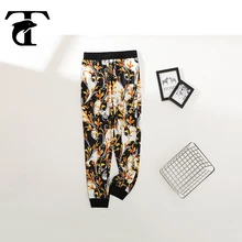 Plus Size Flower Printing Pants Men Summer Casual Elastic Waist Joggers men Pantalon Hip Hop Harem Japanese streetwear Trousers