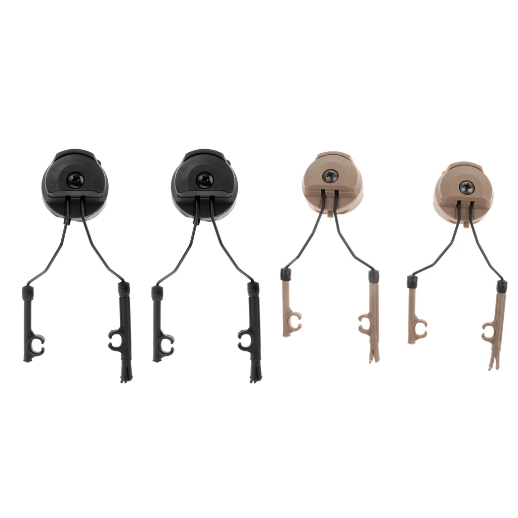 Helmet Headset Support Rail Adaptor Suspension Headphones Bracket Hunting Earmuffs Left & Right Side Attachments