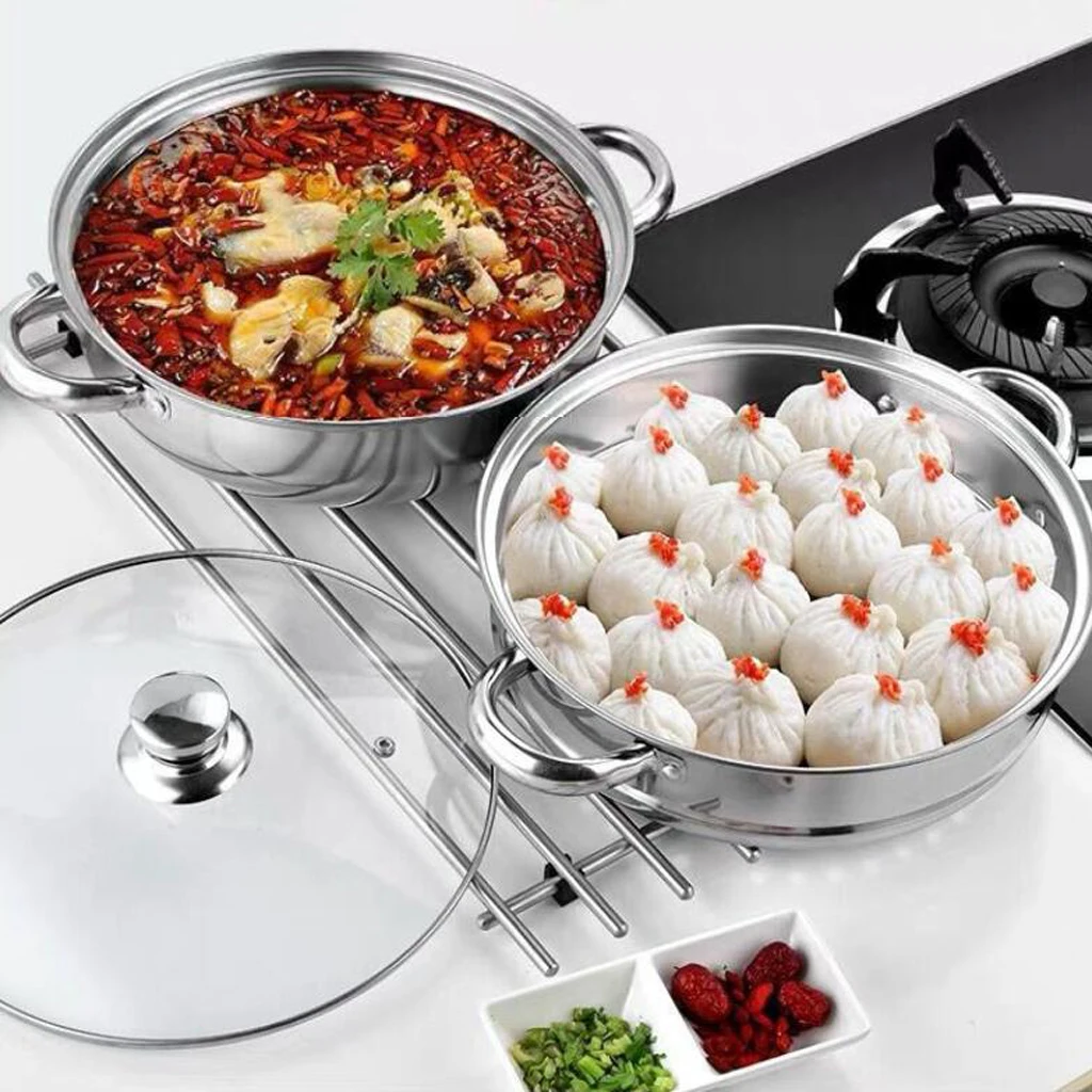 Premium Quality Stainless Steel Steamer Cook Pot Set 1 Tier/ 2 Tier/ 3 Tier