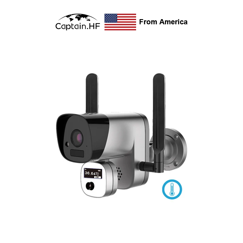 

US Captain Thermal Vision Camera, Non Contact Temperature Measurement Infrared WIFI Wireless Camera, Imaging Automatic Face