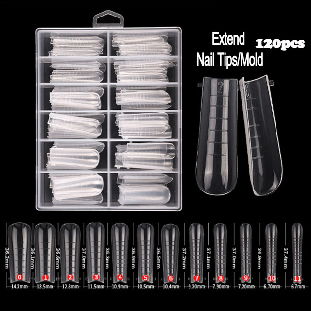 pcs Poly Gels Quick Building Mold Tips Nail Dual Forms Finger Extension Polygels Nail Art Building UV Gel Nail Tools