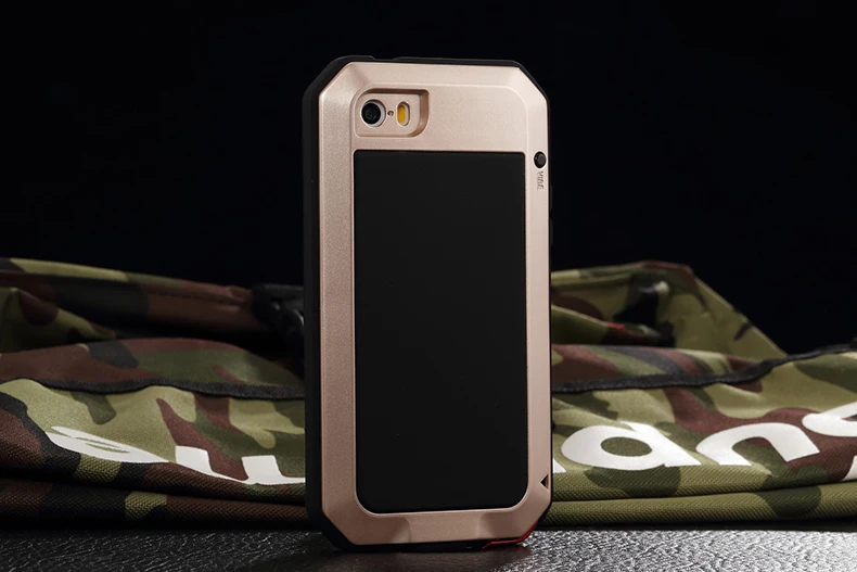 Роскошный противоударный защитный чехол для телефона Doom s для iPhone X, XR, XS, Max, 8, 7, 6, 6s Plus, 5, 5S, 5C, SE, чехол, стеклянная пленка, водонепроницаемая металлическая пленка