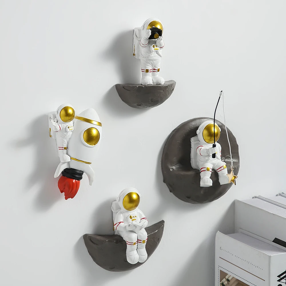 Estantes de resina de astronauta para decoración de pared, estante colgante de resina para decoración del hogar, sala de estar, regalo, nórdico
