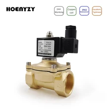 Válvula Solenoide eléctrica de latón para aceite y agua, 1/4