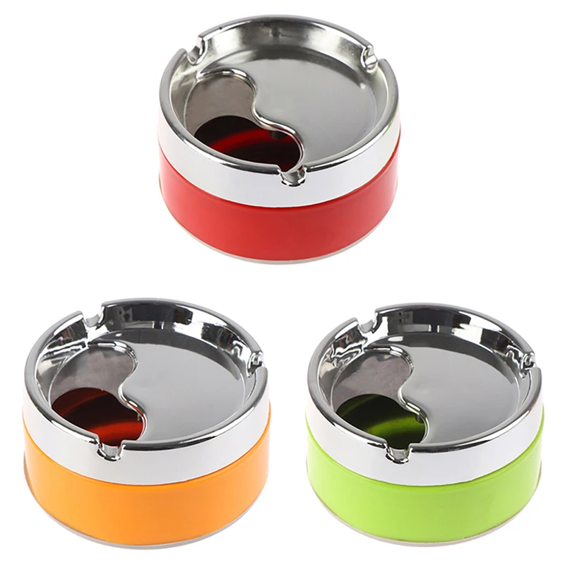 Cigarette-Ashtray Detachable Free-Rotation Stainless-Steel Green Orange Red 1pc Corrosion-Resistance
