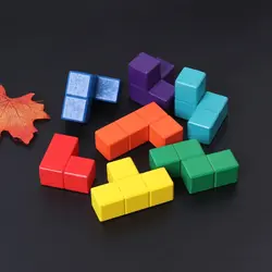 Tetris магический куб многоцветная 3D деревянная головоломка образовательная игра для тезера мозгов K4UE