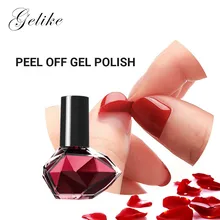 Glike 10 мл цветной УФ гель лак для ногтей Отшелушивающий чистый цвет серия Декоративный Лак для ногтей лак на водной основе