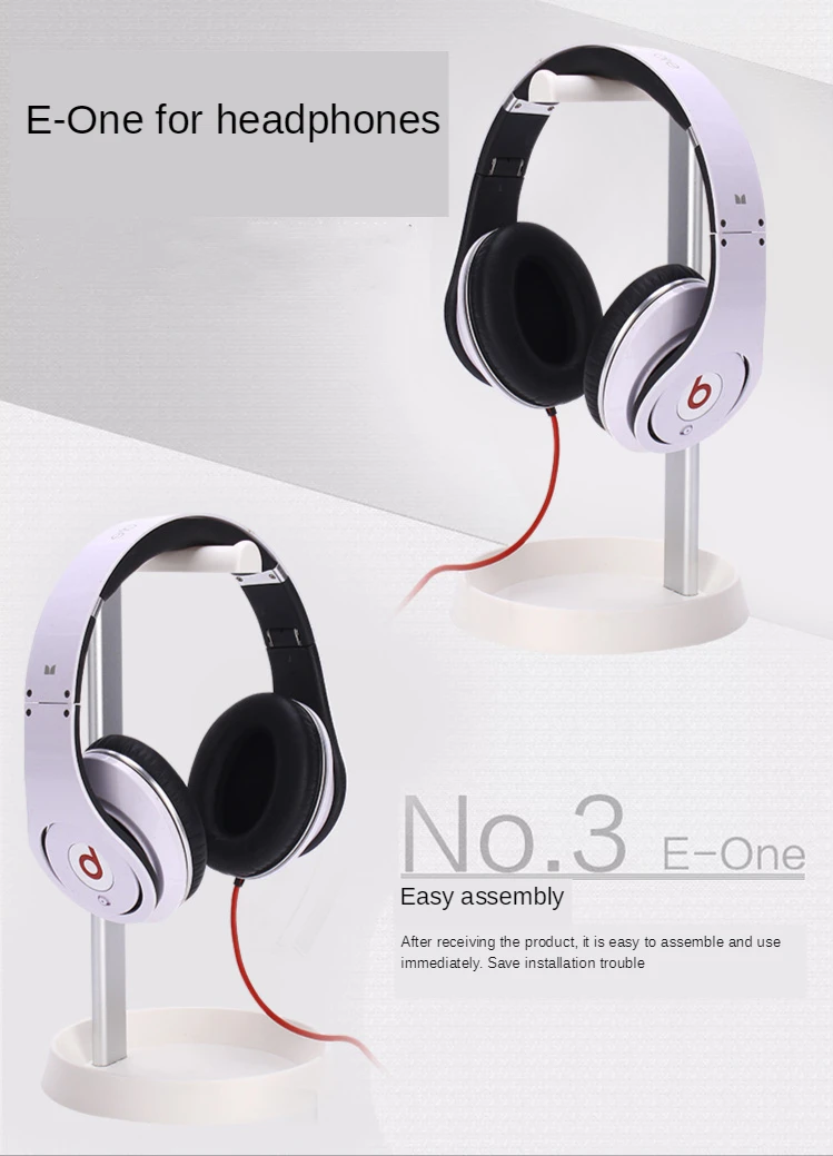 Universal headphone holder aluminum alloy earphone shelf storage base headset stand