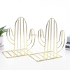 2PCS/Pair Creative Cactus Shaped Metal Bookends Book Support Stand Desk Organizer Storage Holder Shelf ► Photo 2/6