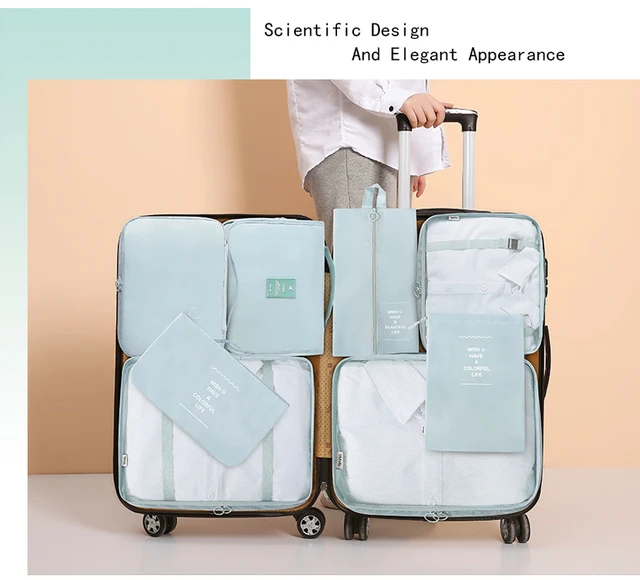 Suitcase clothing storage bag - medium building block stacking storage mesh  bag travel storage bag thickened high den - Shop SleepWell Luggage &  Luggage Covers - Pinkoi