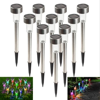 

Stainless Steel LED Solar Lawn Lamp Waterproof LED Garden Landscape Light Spot Light for Yard Pathway Fence Decoration