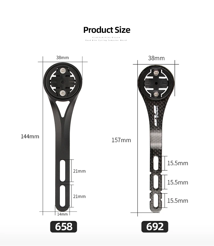 Support De Compteur Garmin Pour Tige De Selle – Alliage – Noir – GCI Performance