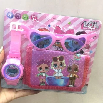 

Original LOL Surprise Dolls Gifts 3in1Lol Dolls Figures Sunglasses Girls Digital Watch Wallet Anime Figure Daily Supplies Se