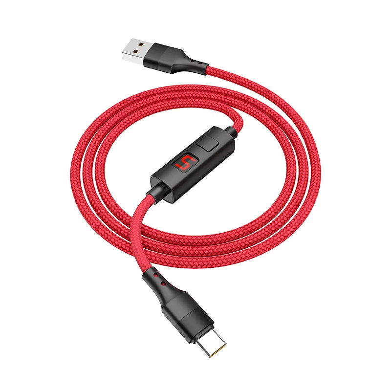 HOCO S13 16 шт./лот,, светодиодный usb-кабель с цифровым дисплеем для iPhone, кабель типа C, микрокабель для samsung USB-C