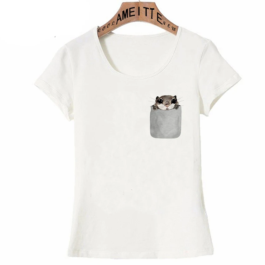 Женская футболка с принтом летучая белка в моем кармане повседневные топы