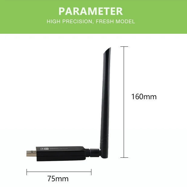 Bluetooth 4,1 беспроводной AC 1200 Мбит/с 5 ГГц WiFi USB 3,0 LAN адаптер с высоким коэффициентом усиления антенна сетевая карта для систем Windows Linux