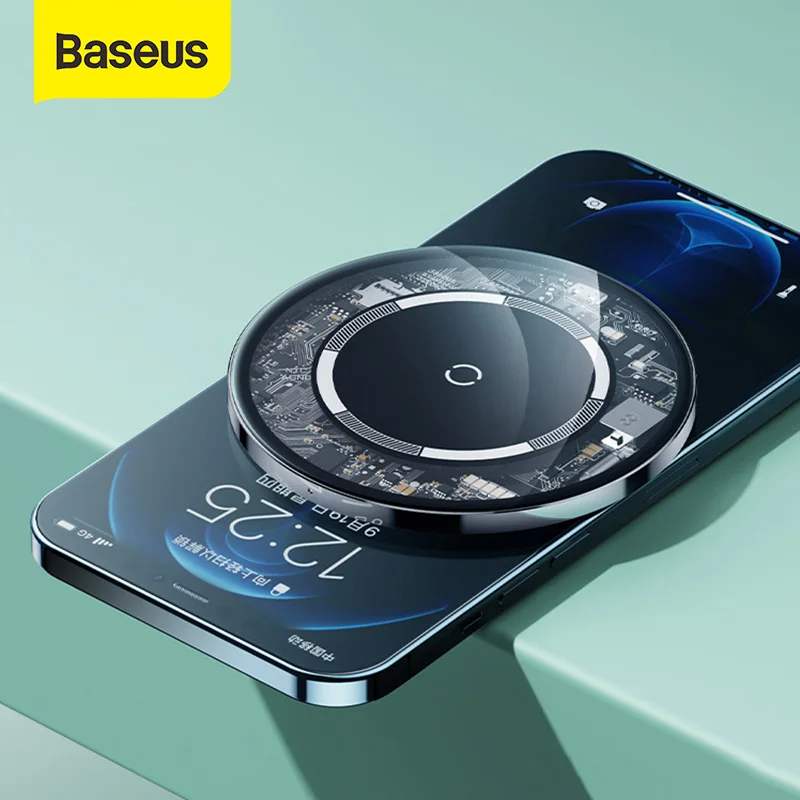 Магнитное Беспроводное зарядное устройство Baseus для iPhone 12 Pro Max 15 Вт быстрое 11 XS X XR