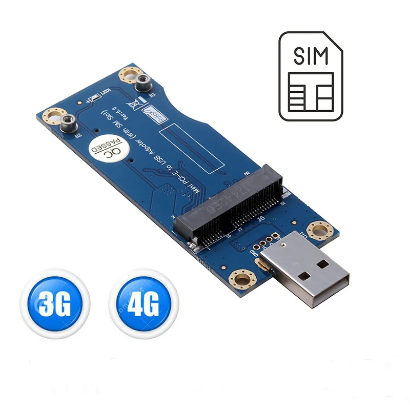 Адаптер Mini PCI-E-USB со слотом для SIM-карты модуля WWAN/LTE | Компьютеры и офис