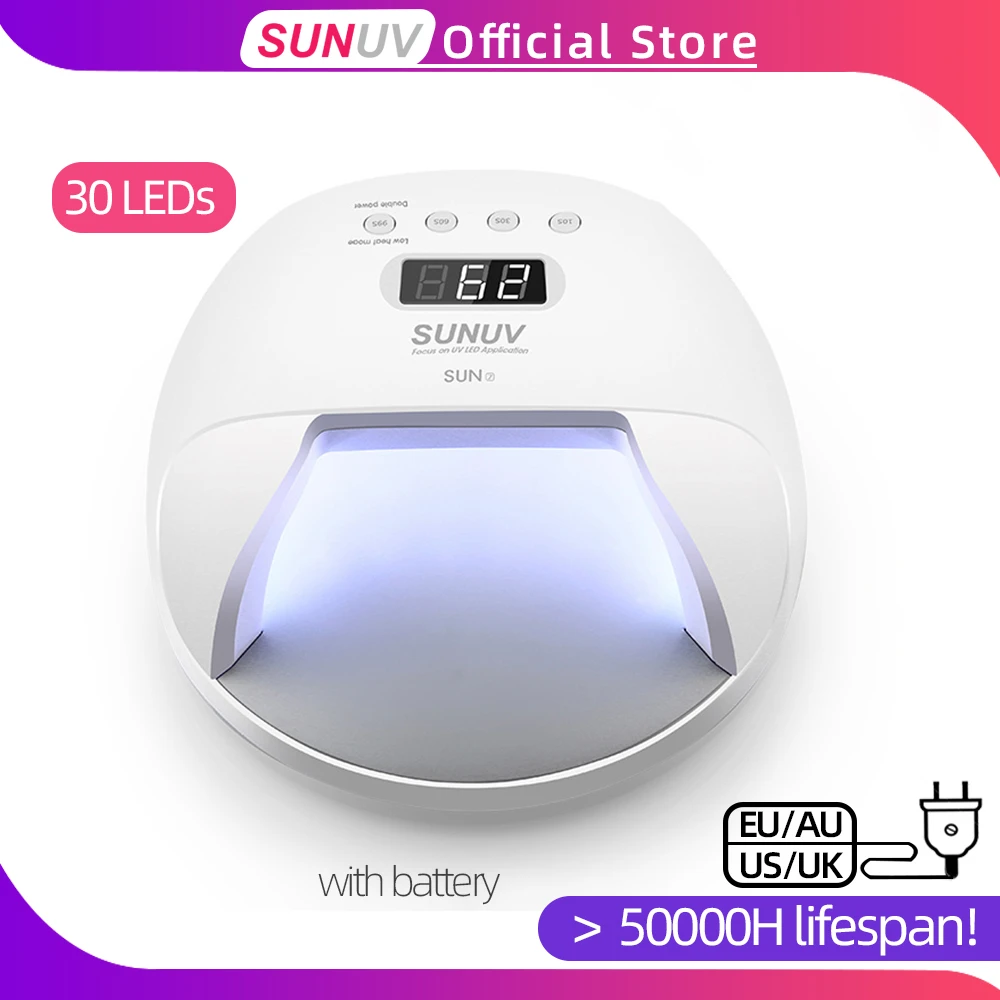 Sunuv Sun7 Nail Lamp 48w Nail Dryer For Gel Varnish With 30pcs Leds