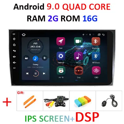 9 ''4G+ 64G 8 ядерный Android 9,0 2 Din Автомобильный мультимедийный плеер dvd gps для Porsche Cayenne 2003-2010 Cayenne GTS Автомагнитола DAB obd2 - Цвет: 2G 16G IPS DSP