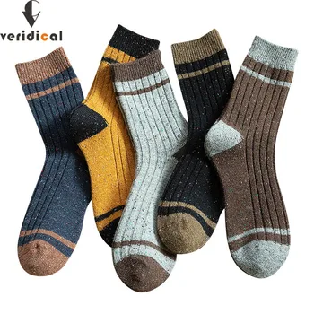

5 Pairs/Lot Men Socks Rabbit Hair Thermo Thick Winter Color Point Breathable Business Short Harajuku Socks Novelty Happy Socks