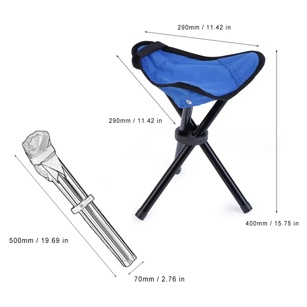 Изготовлен из водонепроницаемой нейлоновой ткани и стальная труба с покрытием OUTAD складной походный рюкзак стул на трех ножках для кемпинга рыбалки